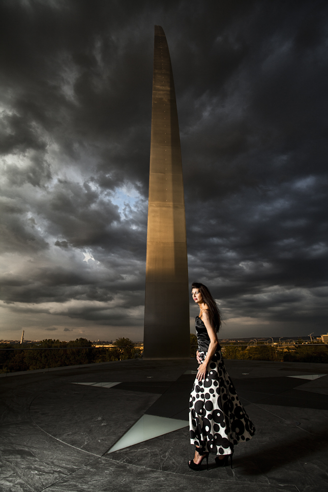 Male and Female model photo shoot of Art-By-Light and  Cyn Alaska Crew in Air Force Memorial, makeup by Cherwear Makeup Artist