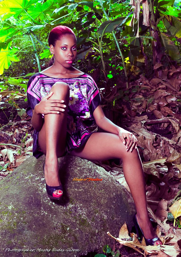 Female model photo shoot of Britney George in St. Lucia