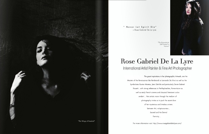 Female model photo shoot of RGDL in International Magazine