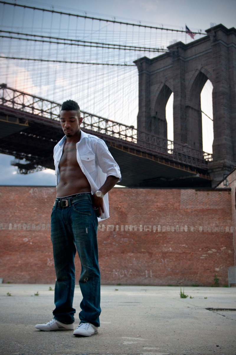 Male model photo shoot of Stephane Smarth in DUMBO - Brooklyn, NY