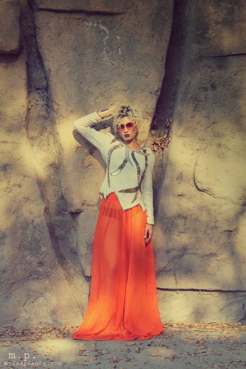 Female model photo shoot of myisa plancq in Griffith Park