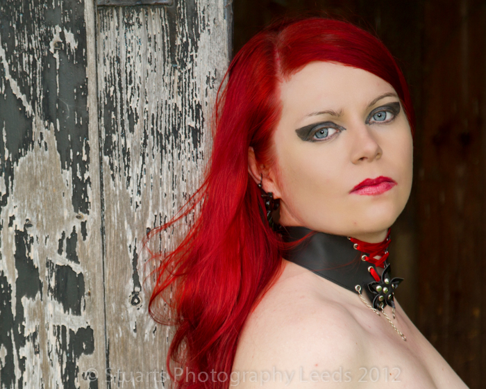 Female model photo shoot of Venn Red