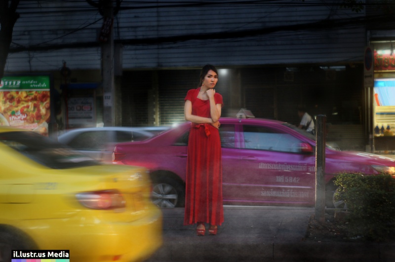 Male and Female model photo shoot of illustrus Media and Butter Bk in Sukhumvit, Bangkok