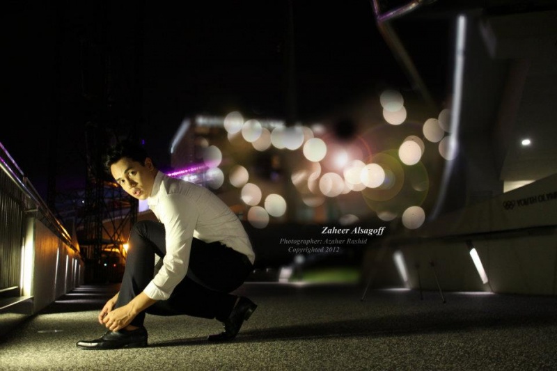 Male model photo shoot of Azahar Rashid in Marina Bay