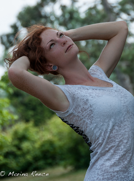 Female model photo shoot of Phoenix StarR  in arboretum