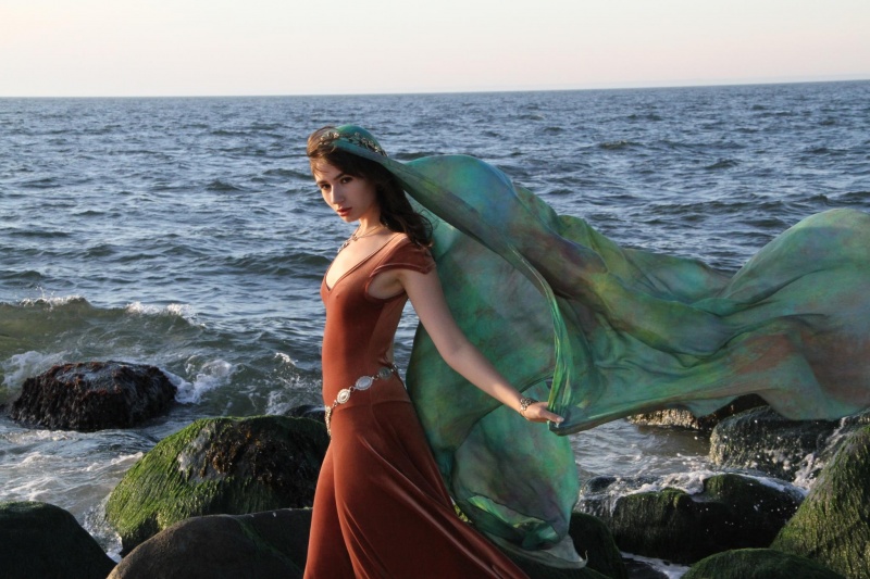 Female model photo shoot of Elisa Lovelie in North Fork, Long Island