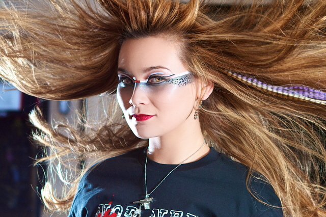 Female model photo shoot of LAdiDA Makeup Artistry in Reno, NV