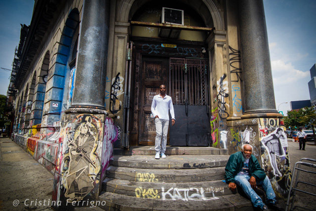 Female and Male model photo shoot of Cristina Ferrigno and Davon  Smith in Bowery and Spring street