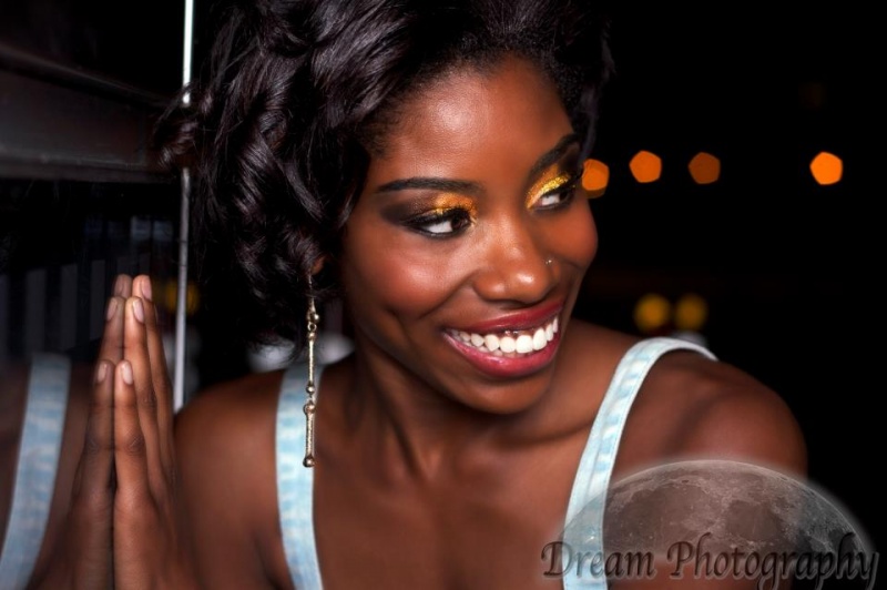 Female model photo shoot of EbonyJadeJones by one dream photography , hair styled by Latrauna Williamson, makeup by Mariemonte