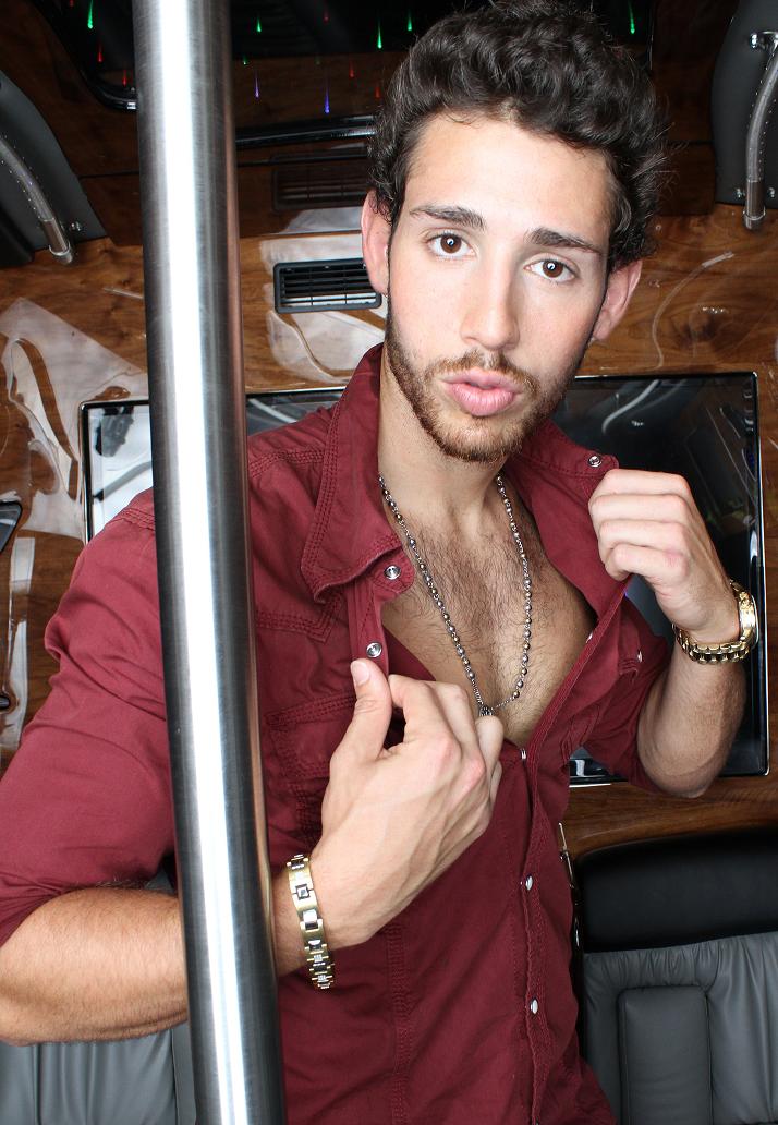 Male model photo shoot of Man on a mission in Hlwd Party Bus