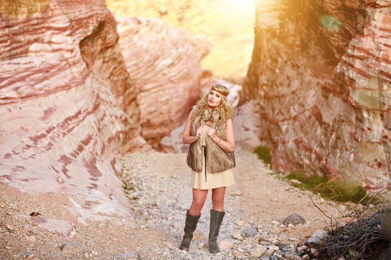 Female model photo shoot of Regina Wright  by Ryan Kurk in Red Rocks