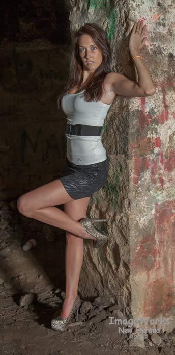 Female model photo shoot of Miss Kay LA by ImageWorksNE in prison camp shoot