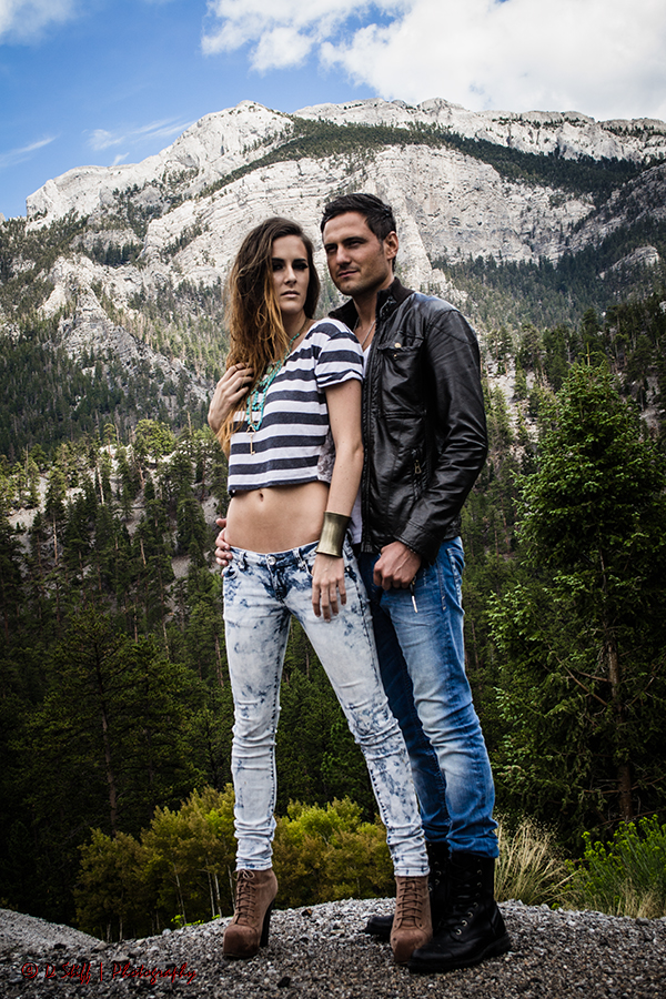 Male and Female model photo shoot of D Stiff Photography, JessicaPassecker and VaillantPassecker in Mt Charleston, NV