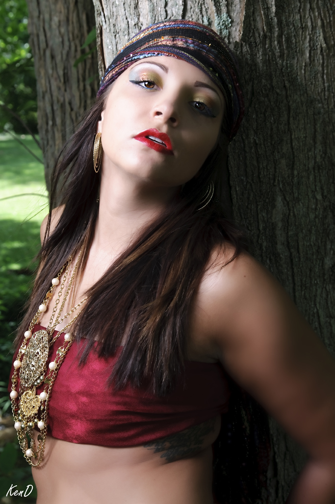 Female model photo shoot of Maria Monet by Ken D Photography in Springfield, Ohio, makeup by Crystal Lynn Jackson