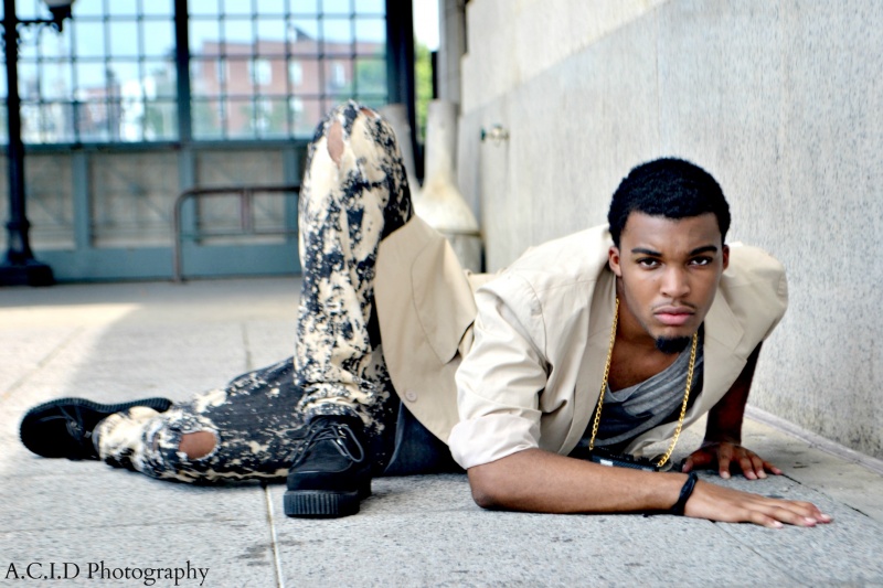 Male model photo shoot of Ian Isaiah in Penn Station