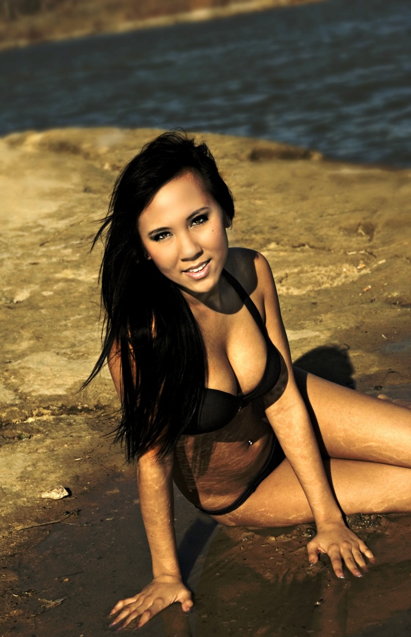 Female model photo shoot of Brittany Mai Nguyen in Lake Grapevine