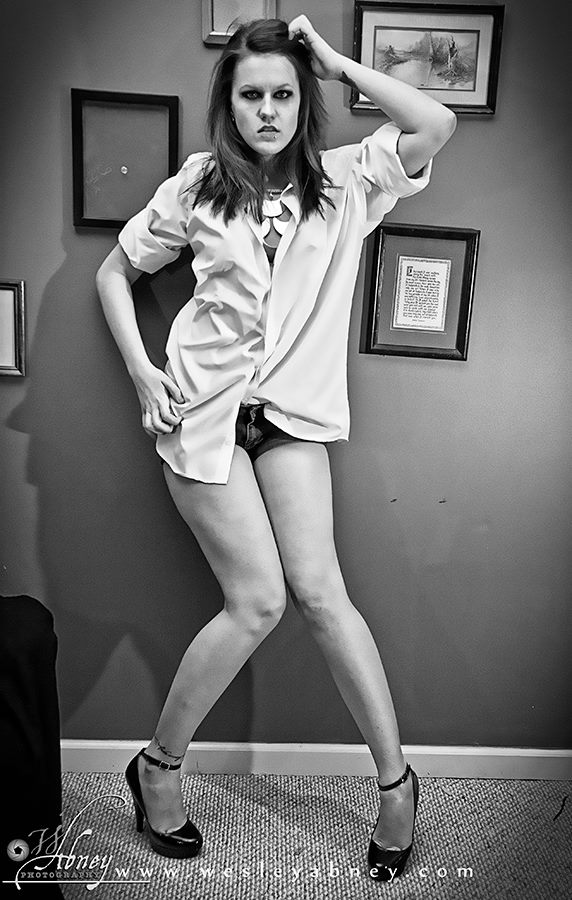 Female model photo shoot of AshleyStarr by Wesley S Abney
