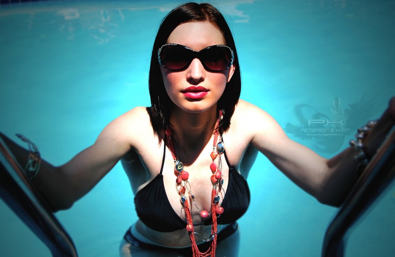 Female model photo shoot of Elisabeth Ingram by Peterson and Khan  in Pool; Acworth, GA
