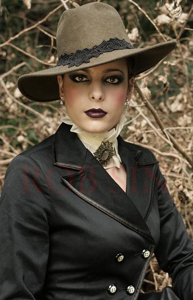 Female model photo shoot of Margaret s Atelier in Richmond Park, makeup by zofglu