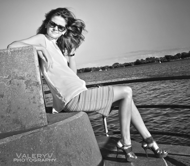 Female model photo shoot of ValeryV in Toronto Harbourfront