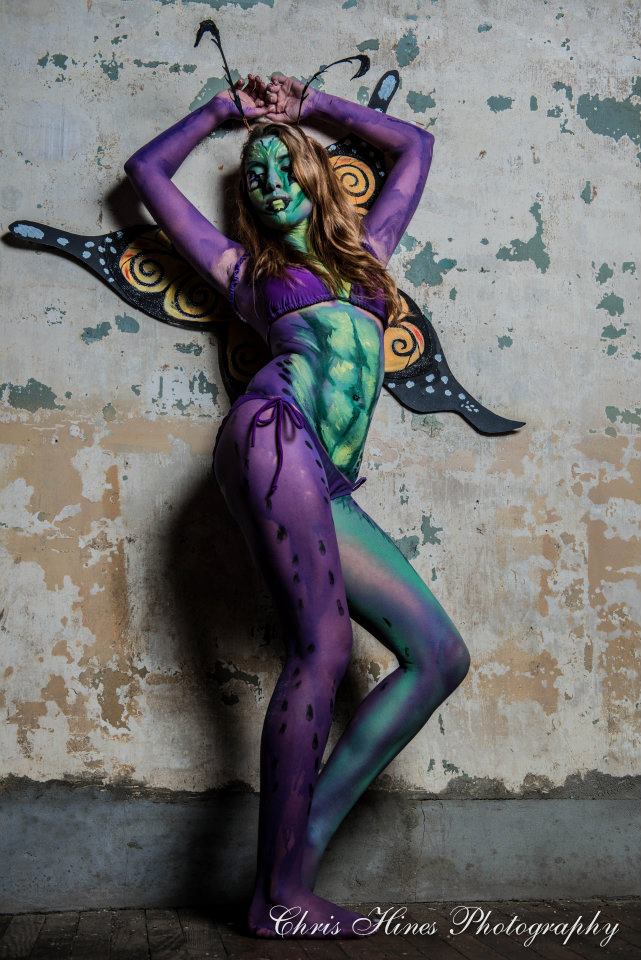 Female model photo shoot of XHeatherMarieX in Graffiti Warehouse