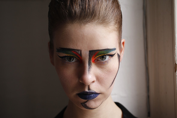 Female model photo shoot of Yasmin J in London, makeup by Jane Mc Bennett