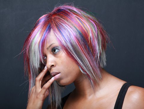 Female model photo shoot of Kiki C617 in MUFFIN INTERNATIONAL HAIR SHOW