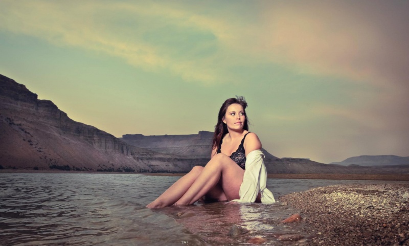 Female model photo shoot of Talitha224 by Shawn Christian Huber in Flaming Gorge, WY