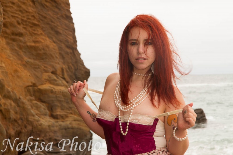 Female model photo shoot of Nakisa Photo and CaptainMegaBot in Panther Beach
