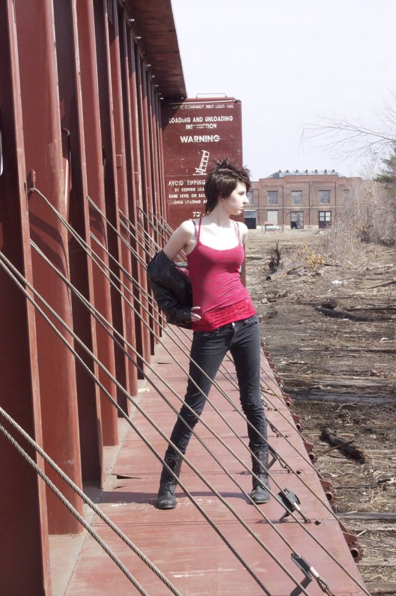 Female model photo shoot of Tabula Rasa in Abandoned Train Station