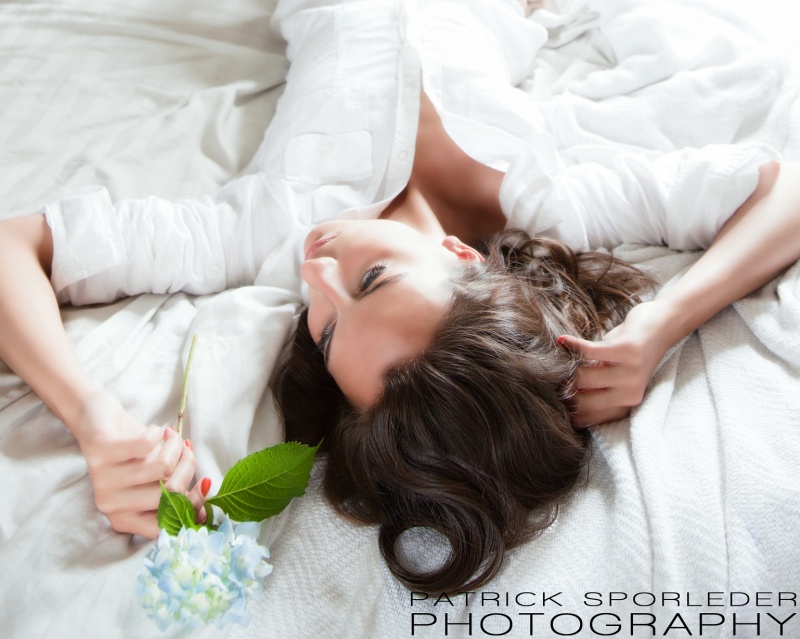 Female model photo shoot of Jena Meyer in Bedroom