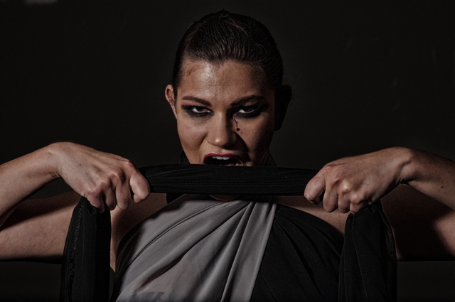 Female model photo shoot of Dani Vespa by Eldritch Allure, makeup by Makeup By TashaB