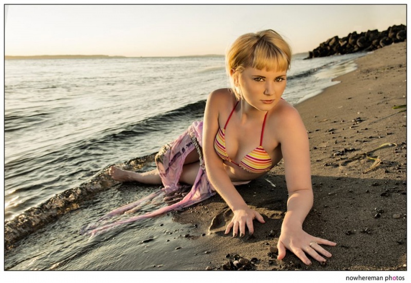 Female model photo shoot of Nirvana Marie in Edmonds Beach, Washington