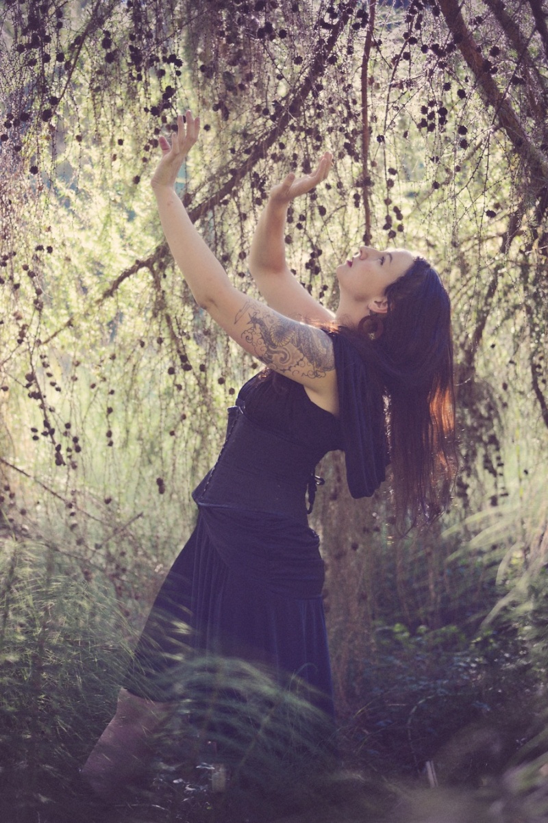 Female model photo shoot of Whisper De Corvo by Cvitanic in WA Arboretum