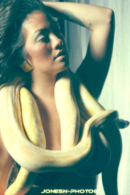 Female model photo shoot of neena corona by JONESN_PHOTOG
