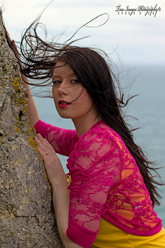 Female model photo shoot of Amy Revell in Dorset Coast