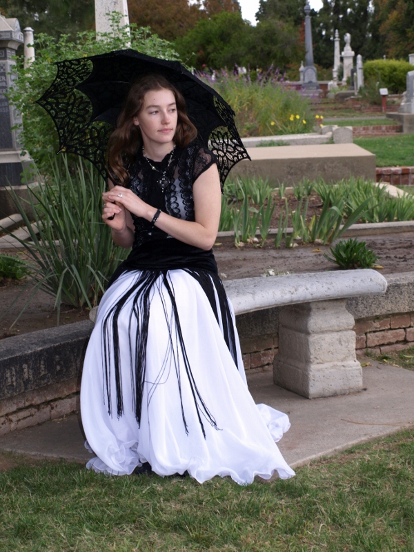 Female model photo shoot of Gothic Lady K in Old City Cemetery