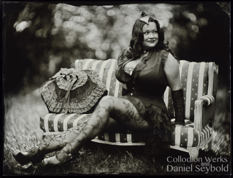 Male and Female model photo shoot of Collodion Werks and Lula La Rose in Waterford, Michigan