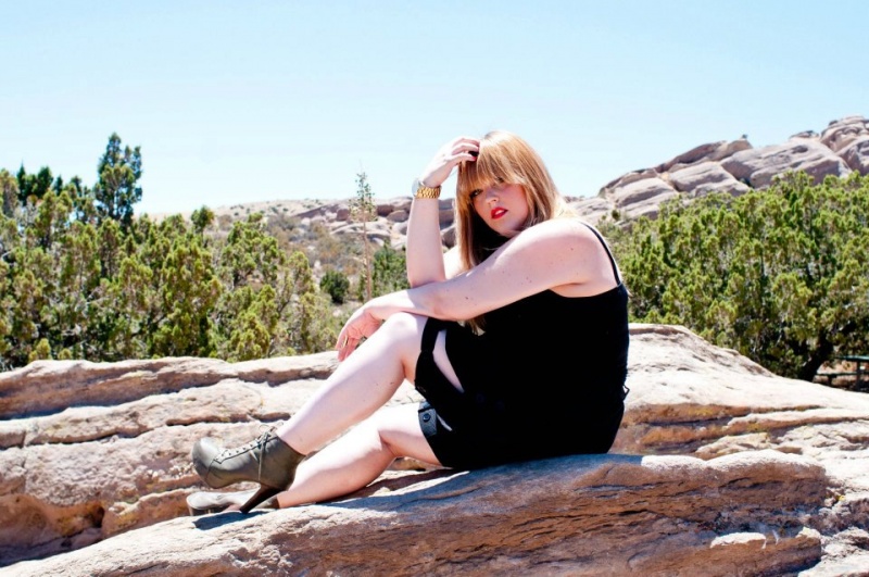 Female model photo shoot of Renee m Waniolek in Vasquez Rocks, California