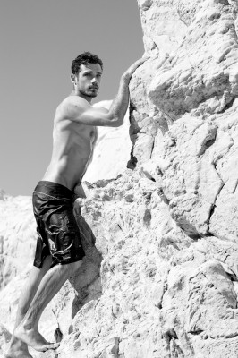 Male model photo shoot of Dionis Moll by Victor Alaez Studio in Zahara, Andalucia, Spain