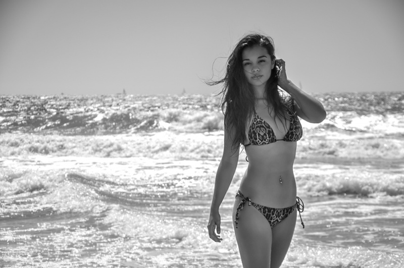 Female model photo shoot of Elaine S in Dockweiler State Beach