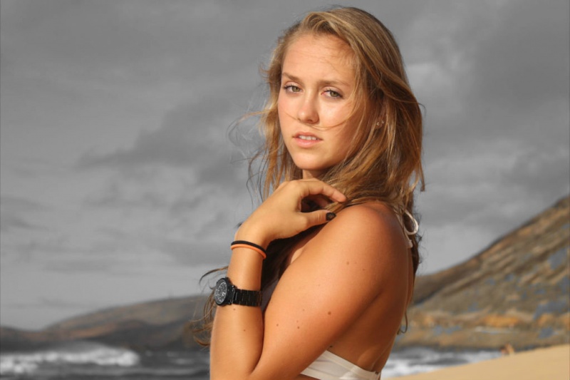Female model photo shoot of Kelsey Raee by CCraddock Photography in Sandy Beach, HI