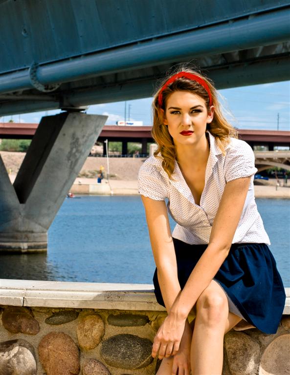 Male and Female model photo shoot of Forbes Photo and Danielle Arizona in Tempe Town Lake Park, makeup by Nikki Huse