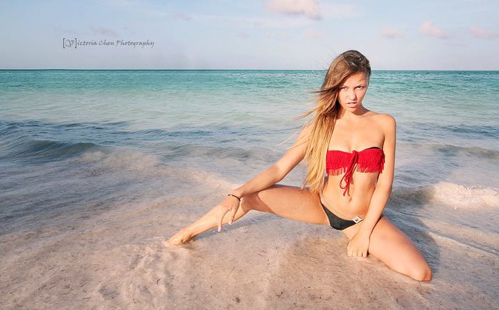 Female model photo shoot of V Chen Photography in Punta Cana, Dominican Republics