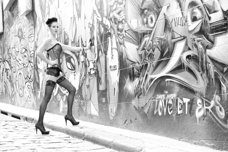Female model photo shoot of Carlie Jae by Linley Studios in Poet's lane Melbourne