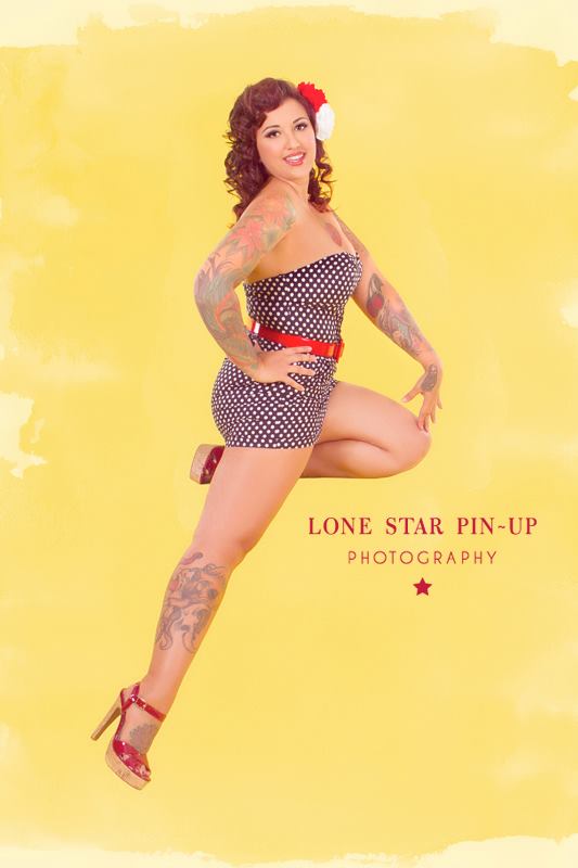 Female model photo shoot of Miranda75 by Lone Star Pin-up in Killeen, TX, makeup by Blood and Glitter 
