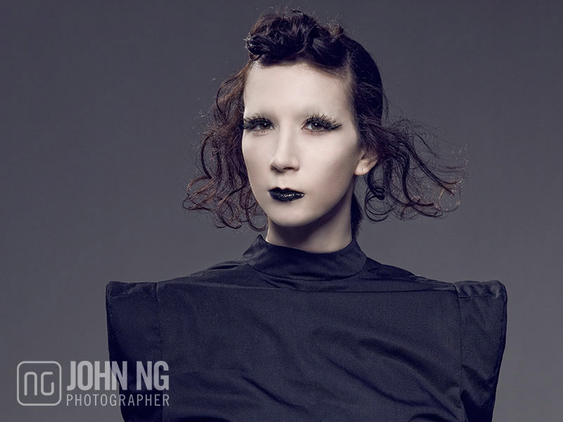 Female model photo shoot of Joy de V. by John Ng