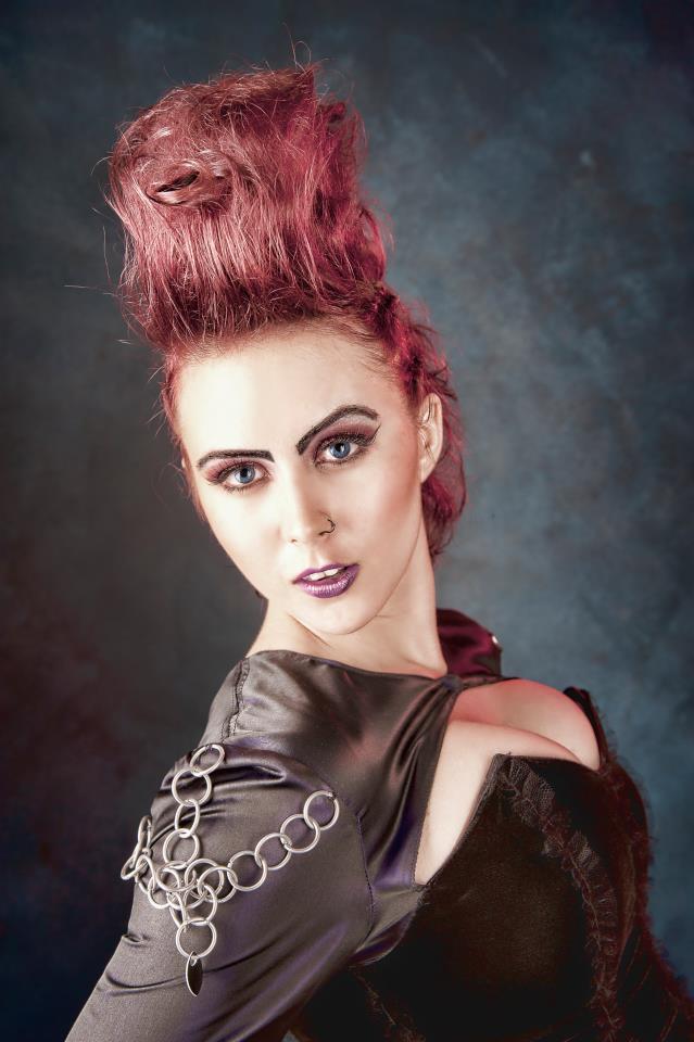 Female model photo shoot of Romanyyy by Darren Steven, hair styled by Sylvia J Stankowski, makeup by Vanexa Yang, clothing designed by DevoidandDeveil