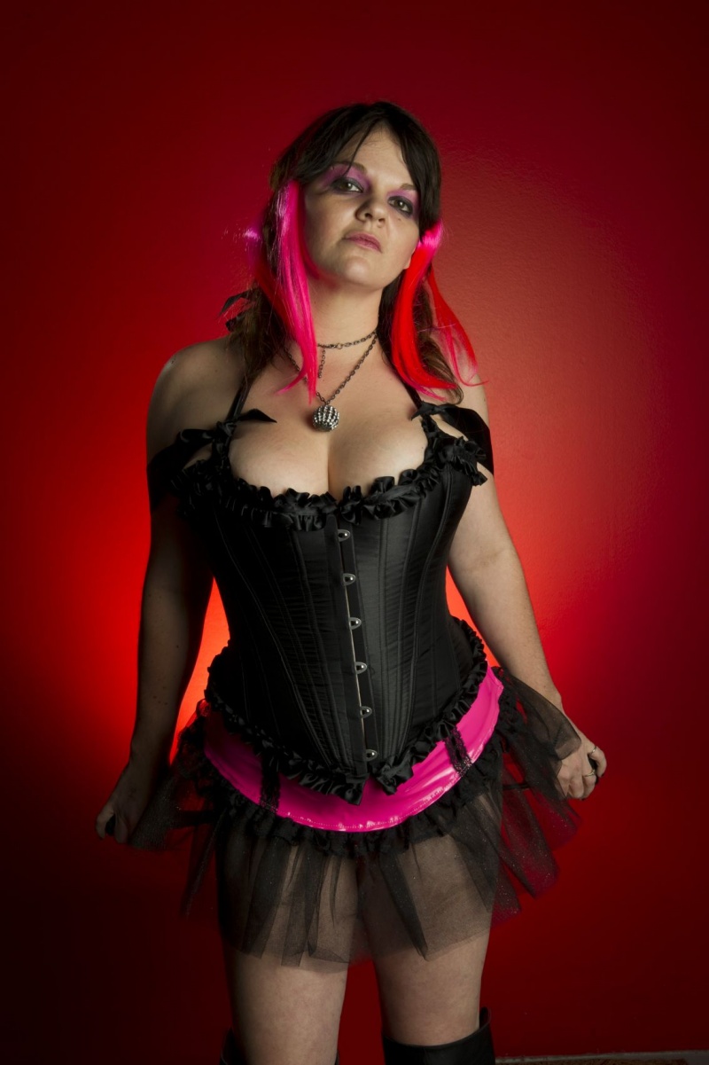 Female model photo shoot of CandySweets by NewHorizons Photography in The Woodshed Orlando