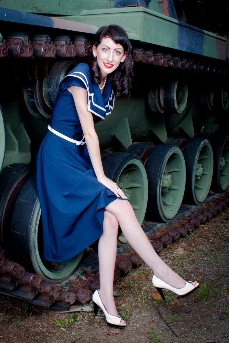 Female model photo shoot of Emma Lindsey by Greg Hodges in Virginia War Museum